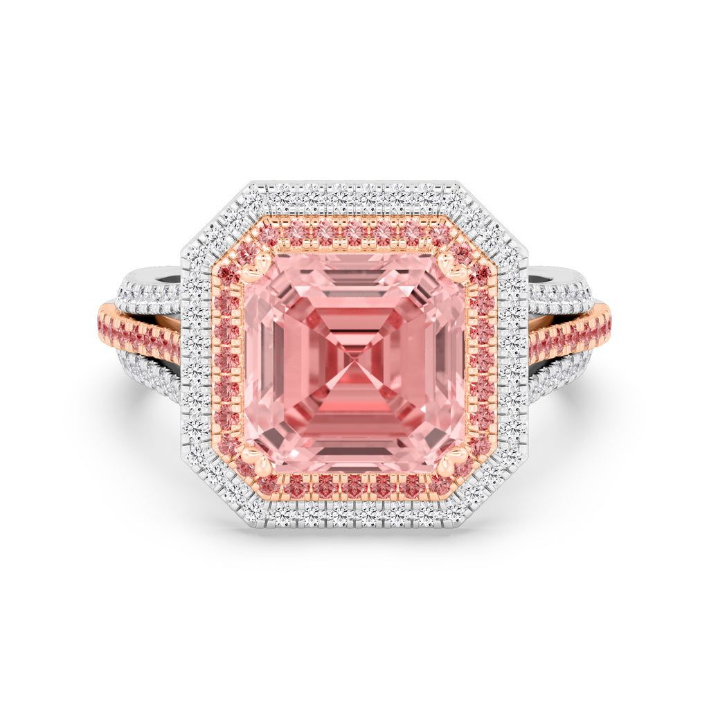 pink Diamond Engagement Ring modern vintage art deco