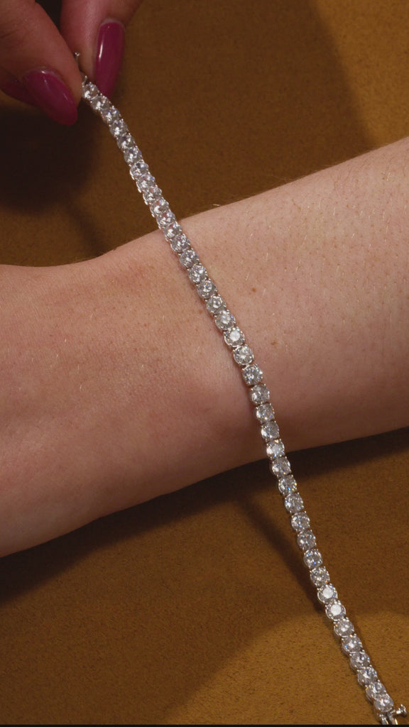 lab diamond tennis bracelets ctw