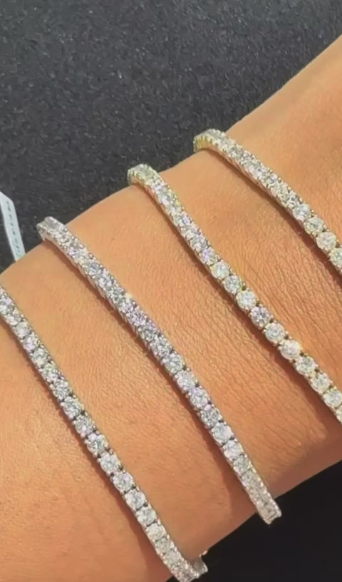 4 carat natural diamond tennis bracelet