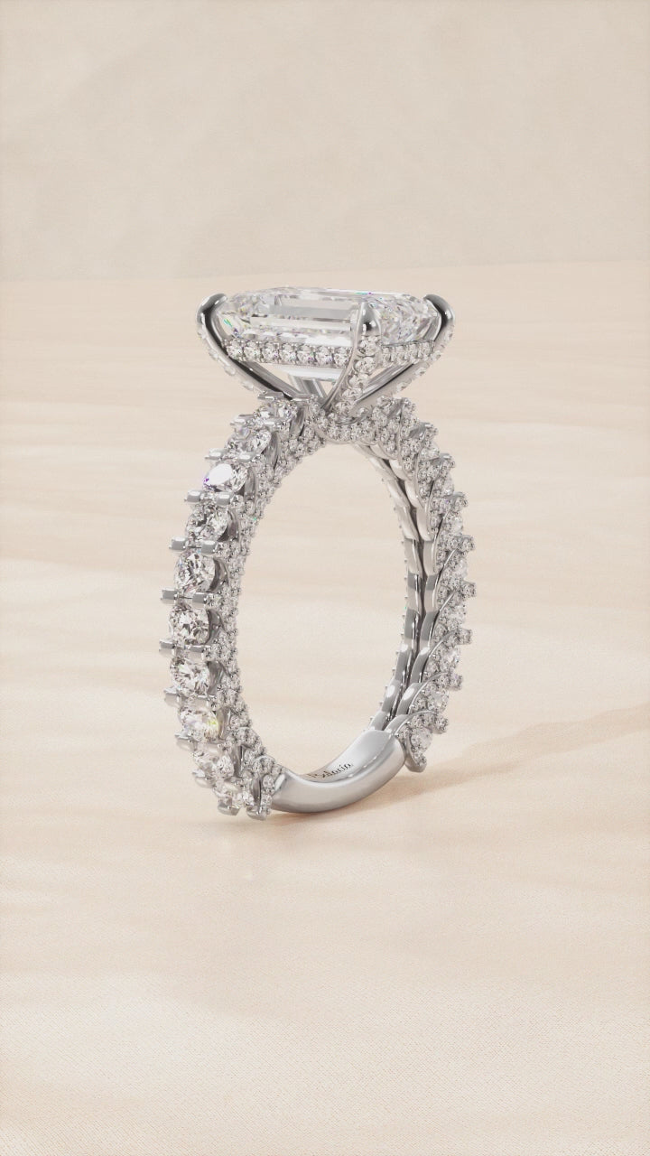 Emerald Cut Diamond Iced Out Ring Video