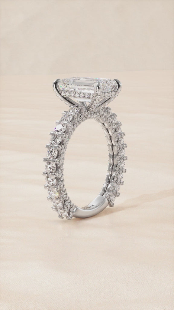 Emerald Cut Diamond Iced Out Ring Video