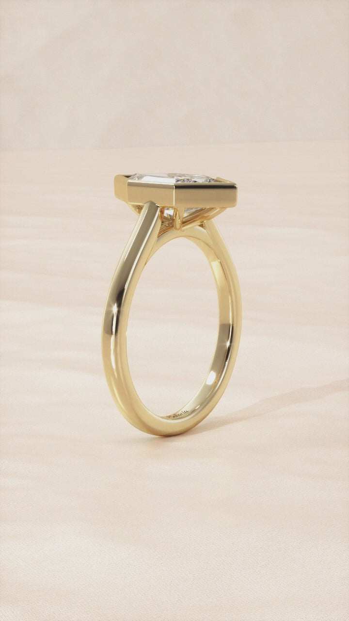 Yellow Gold Dutch Marquise Bezel Ring