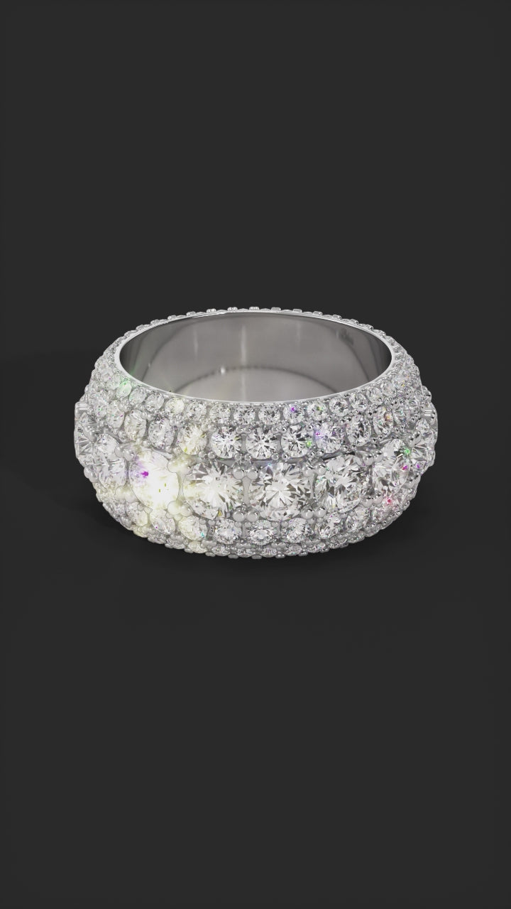 iced out lab diamond mens ring