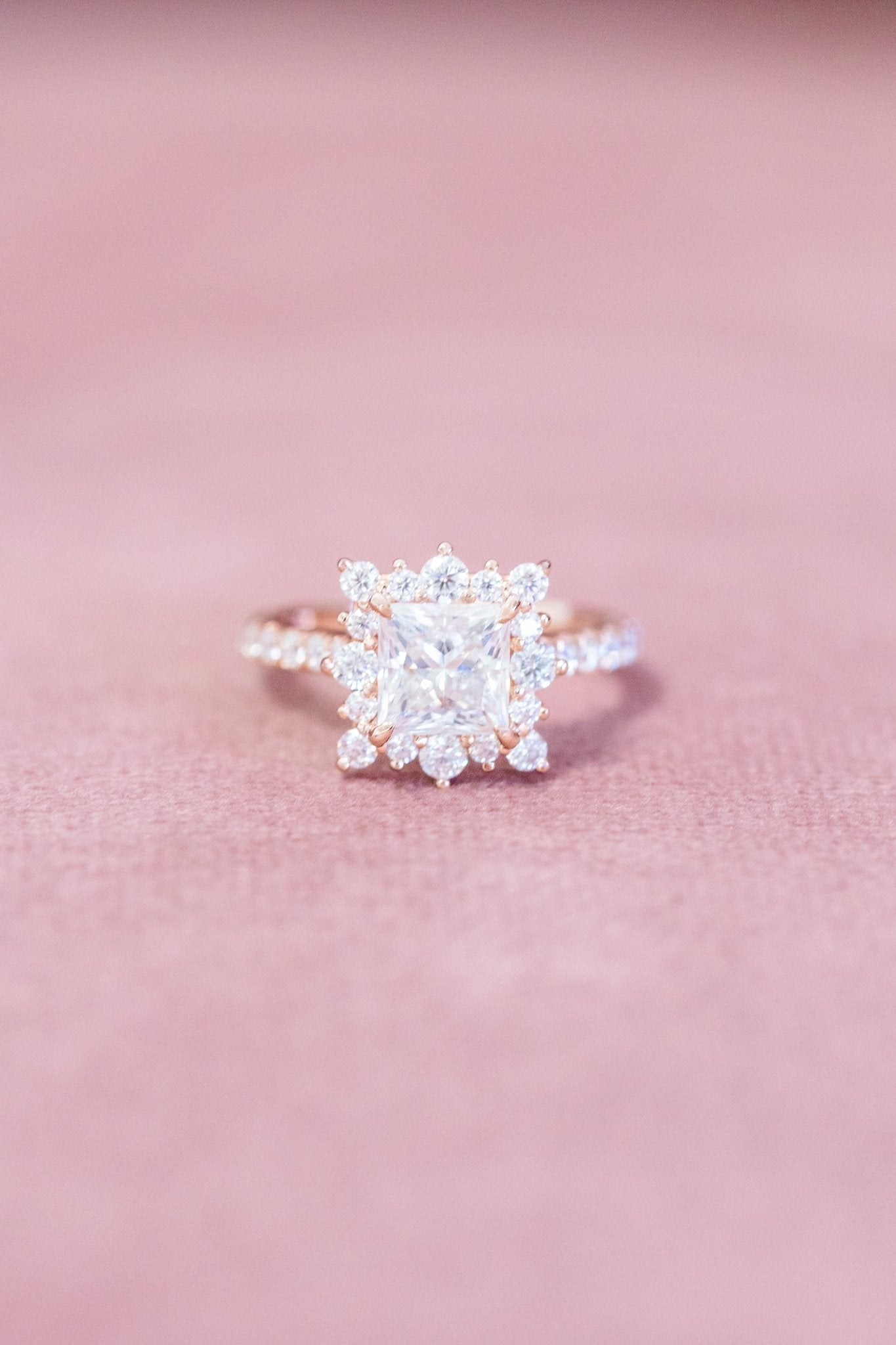 Princess Cut Moissanite Engagement Ring - Balacia