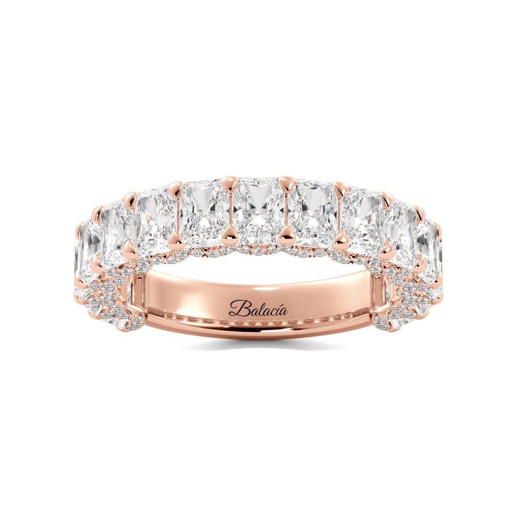 radiant cut diamonds iced out matching wedding ring