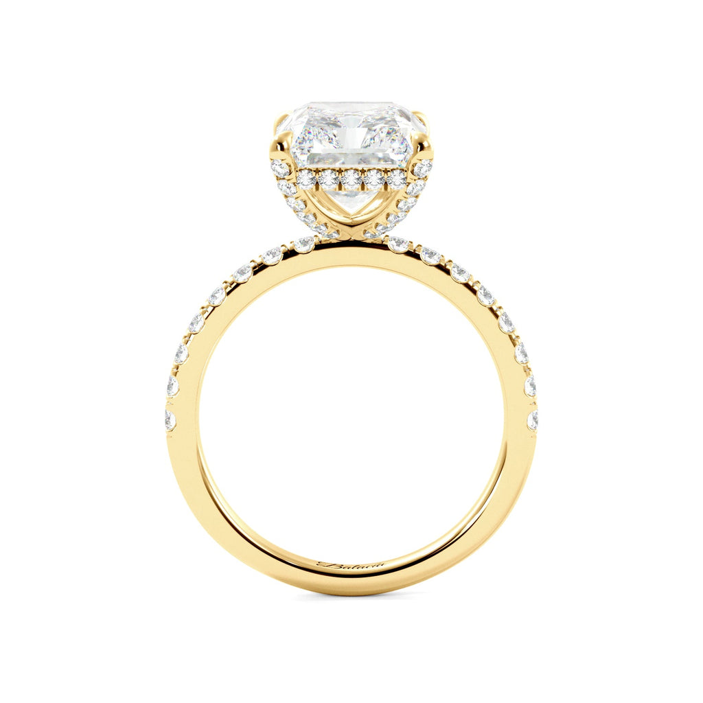 Radiant Cut Diamonds on Prongs Engagement Ring - Balacia