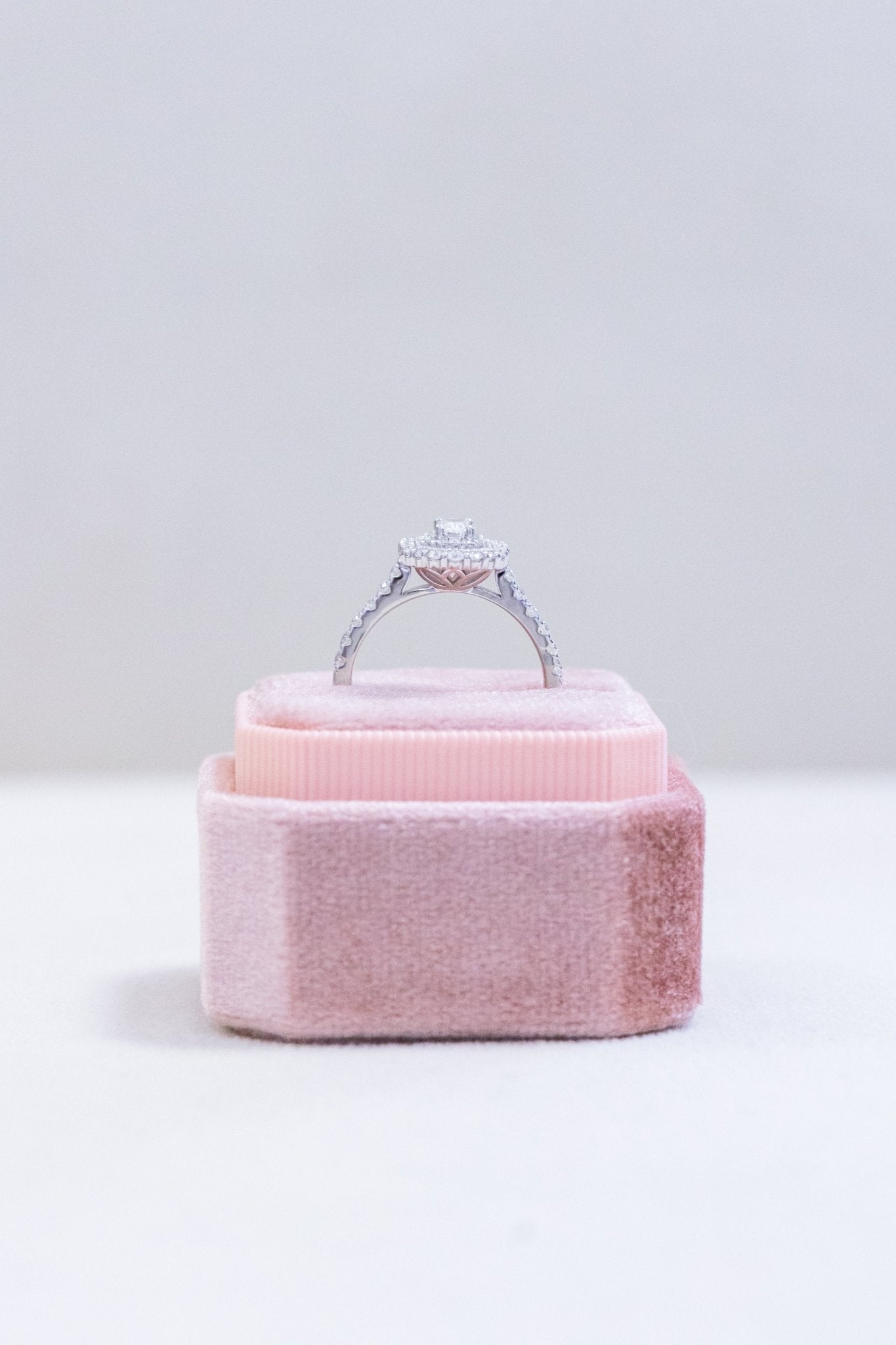 natural diamond floral engagement ring 