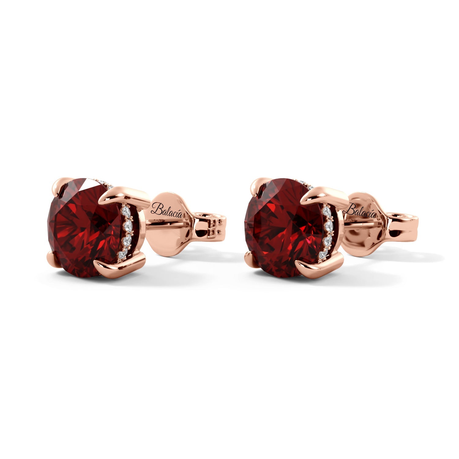 ruby earrings studs
