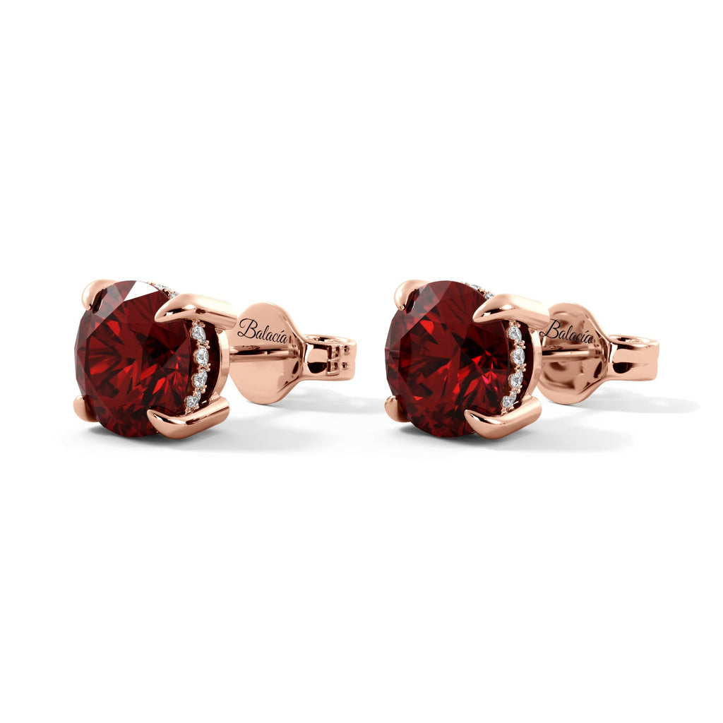 ruby earrings studs