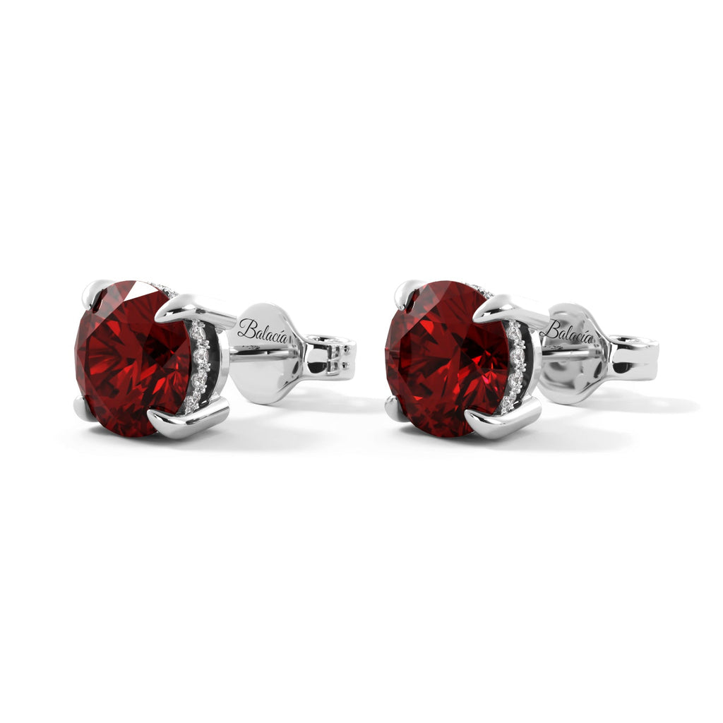 ruby studs earrings 18k