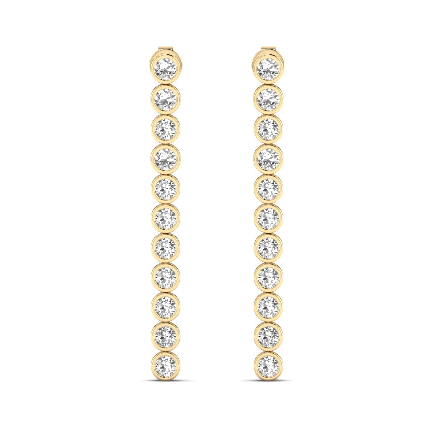 Round Bezel Dangle Earrings - Balacia