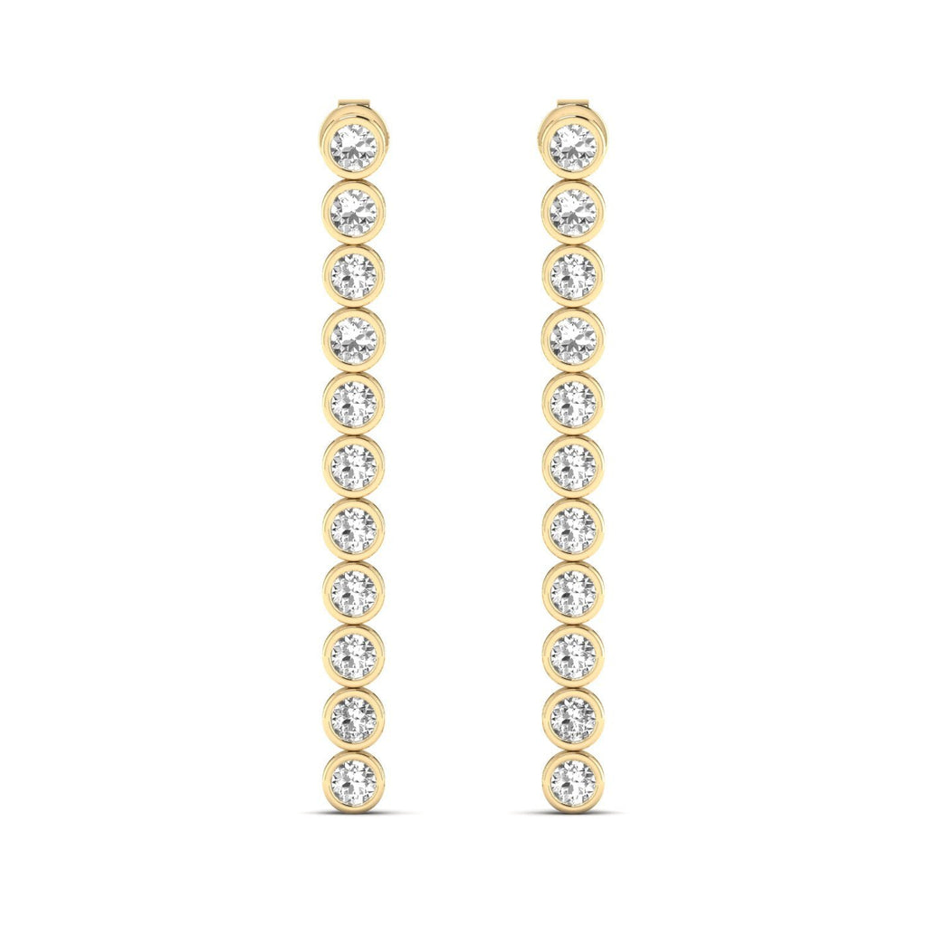 Round Bezel Dangle Earrings - Balacia