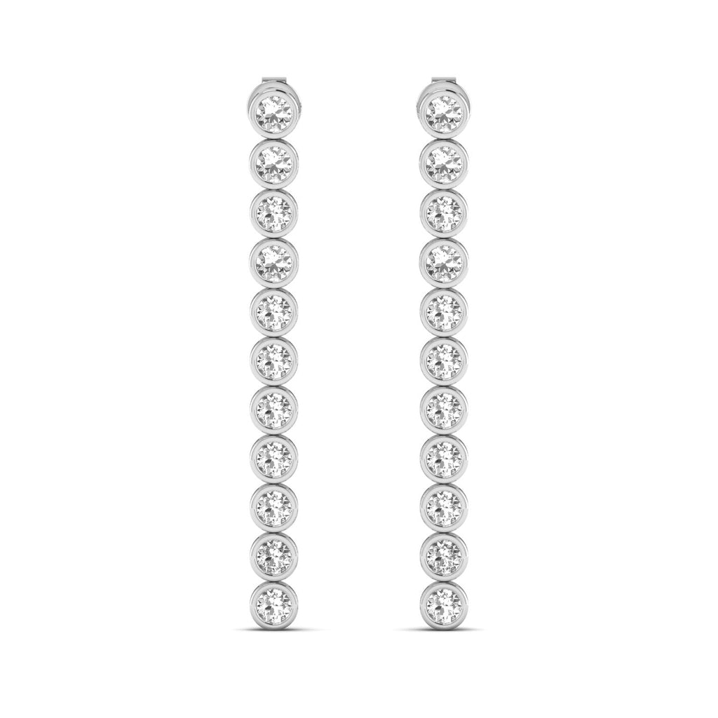 Round Bezel Dangle Earrings - Balacia