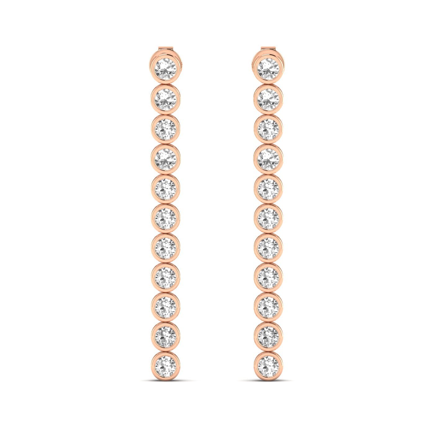 Round Bezel Dangle Earrings - Balacia