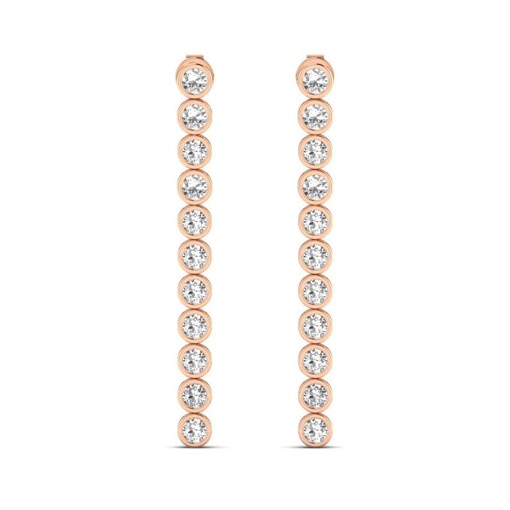 Round Bezel Dangle Earrings - Balacia