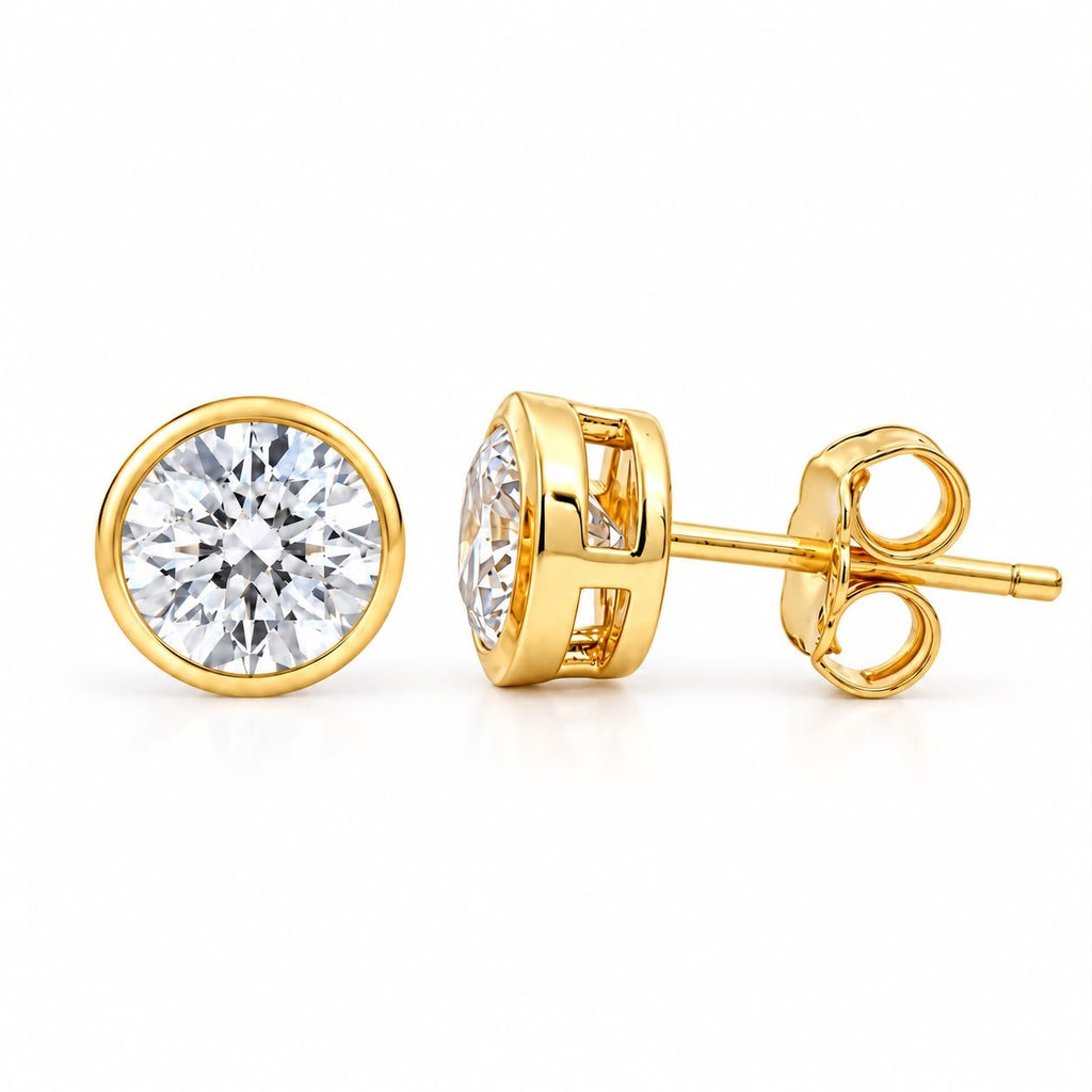 affordable lab diamond earrings gold