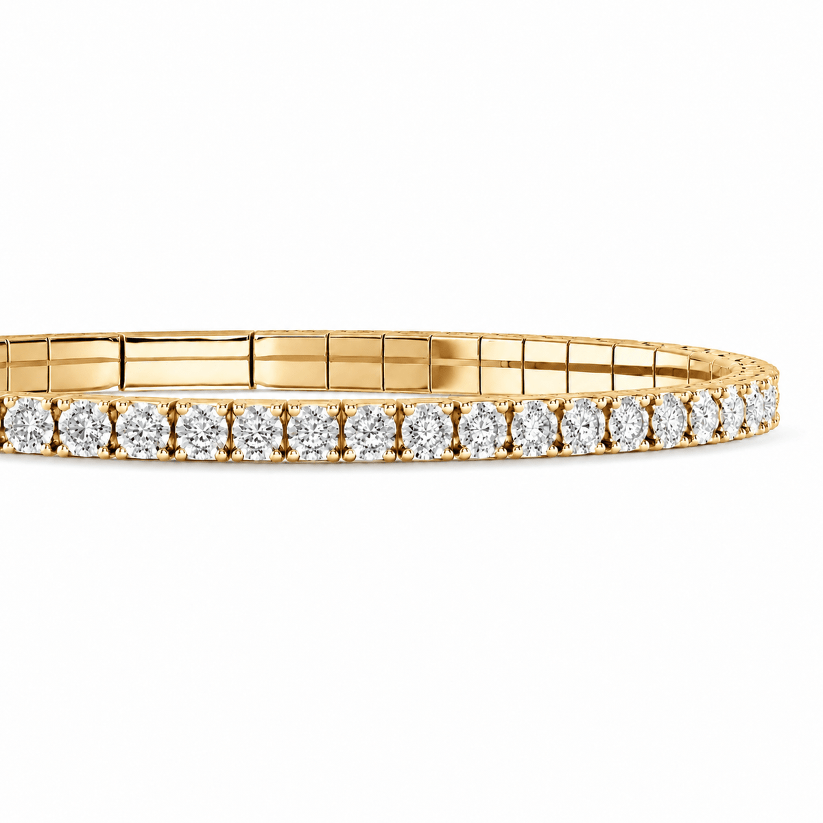Round Diamond Flexible 7' Tennis Bangle