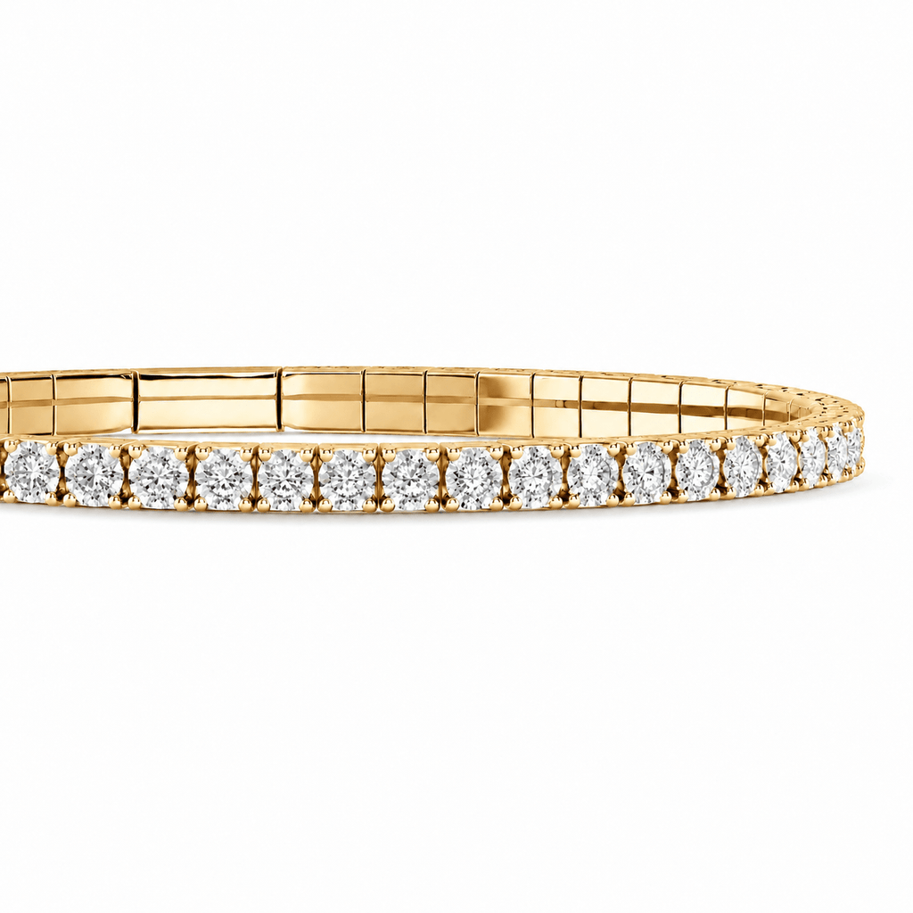 Round Diamond Flexible 7' Tennis Bangle