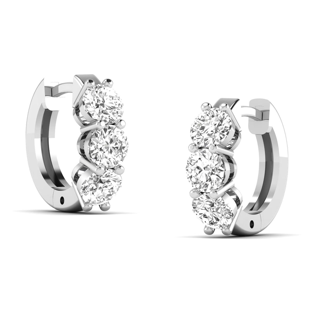 Round Diamond Hoop Earrings - Balacia