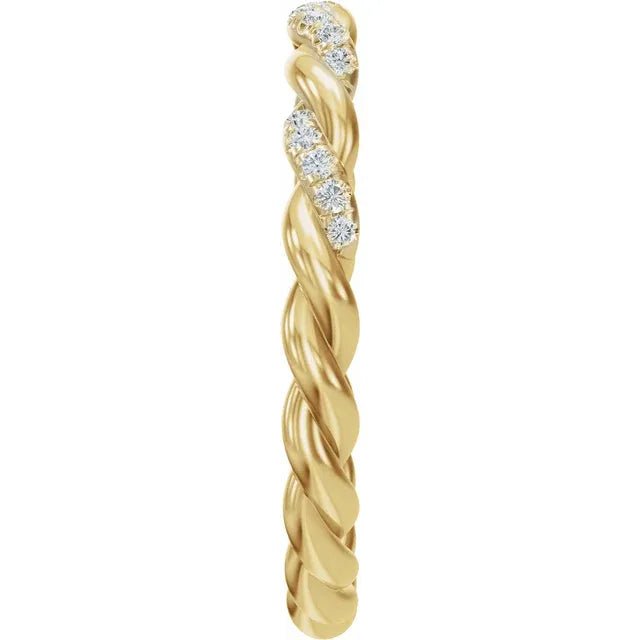 Rope Open Round Diamond Band 