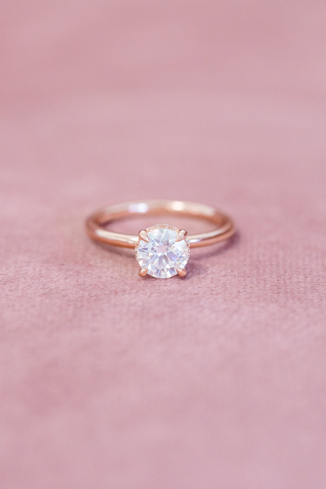 Round Moissanite Solitaire Engagement Ring - Balacia