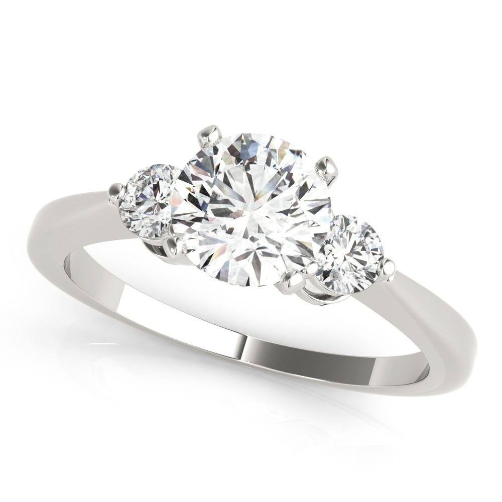 Round Three Stone Diamond Engagement Ring - Balacia