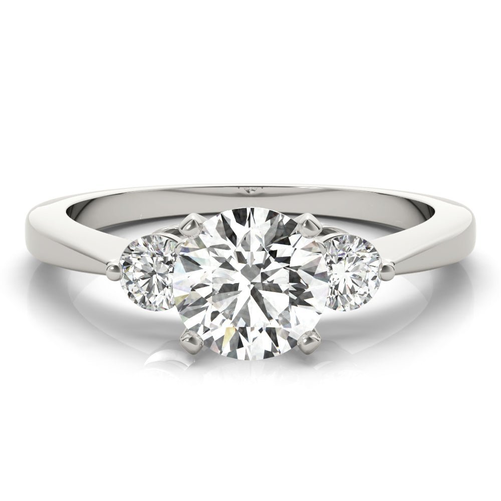 Round Three Stone Diamond Engagement Ring - Balacia