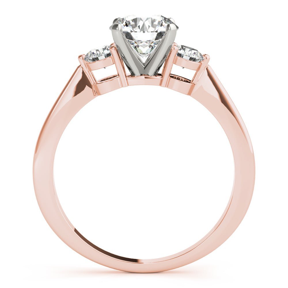 Round Three Stone Diamond Engagement Ring - Balacia