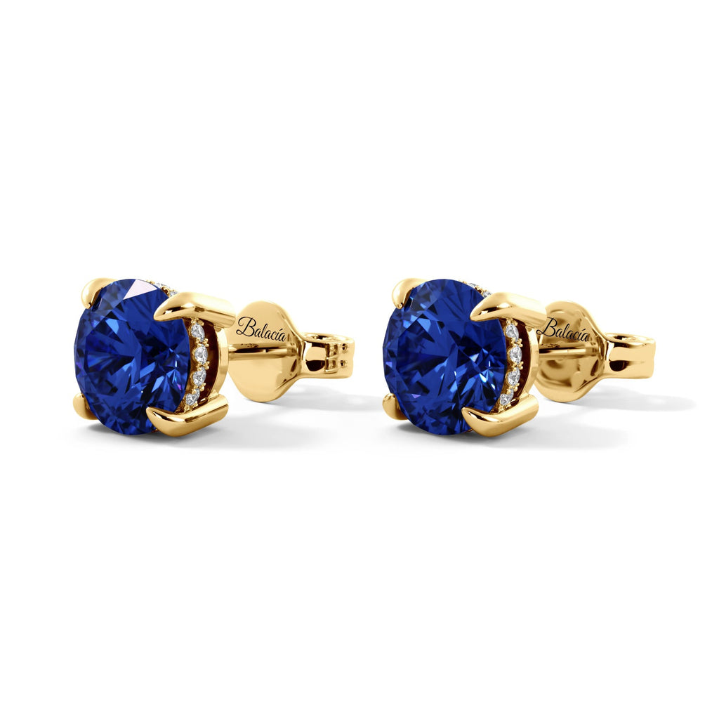 sapphire gold studs 