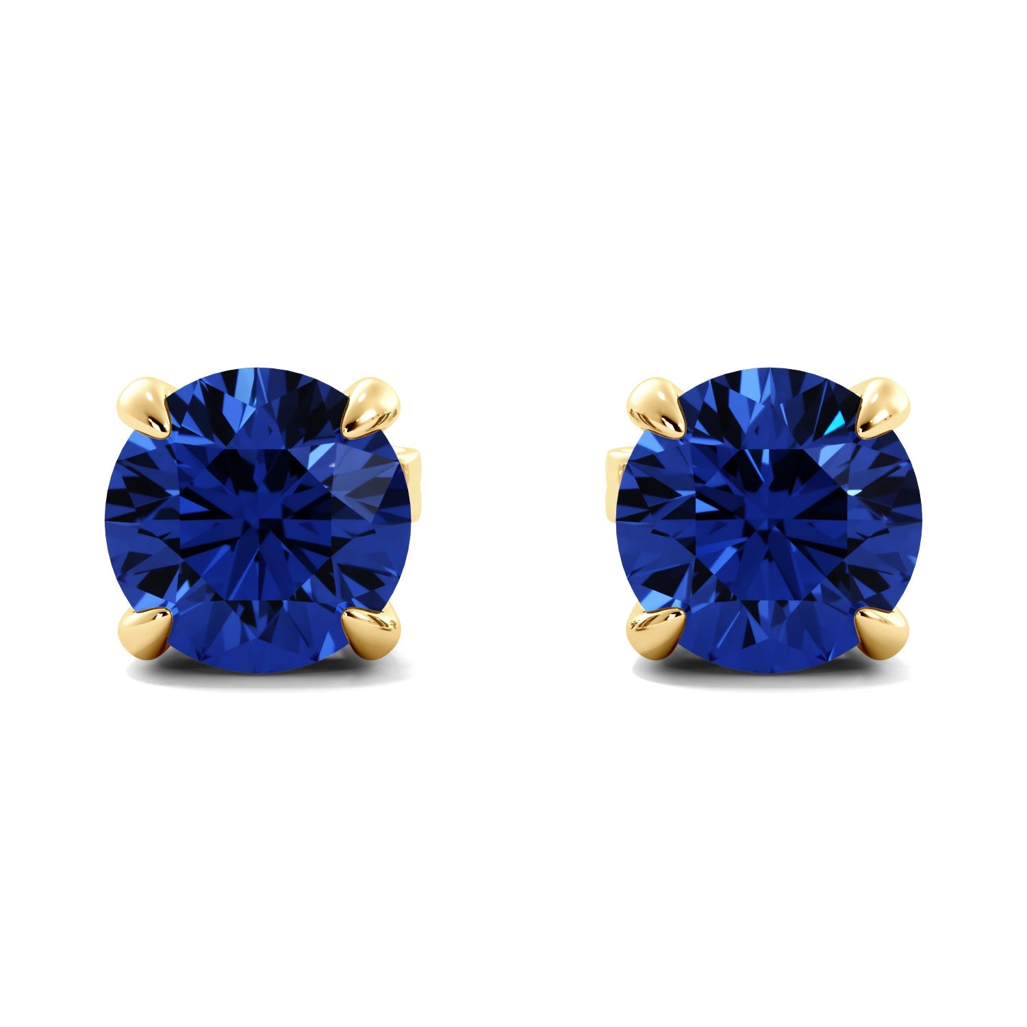 sapphire gold earrings studs