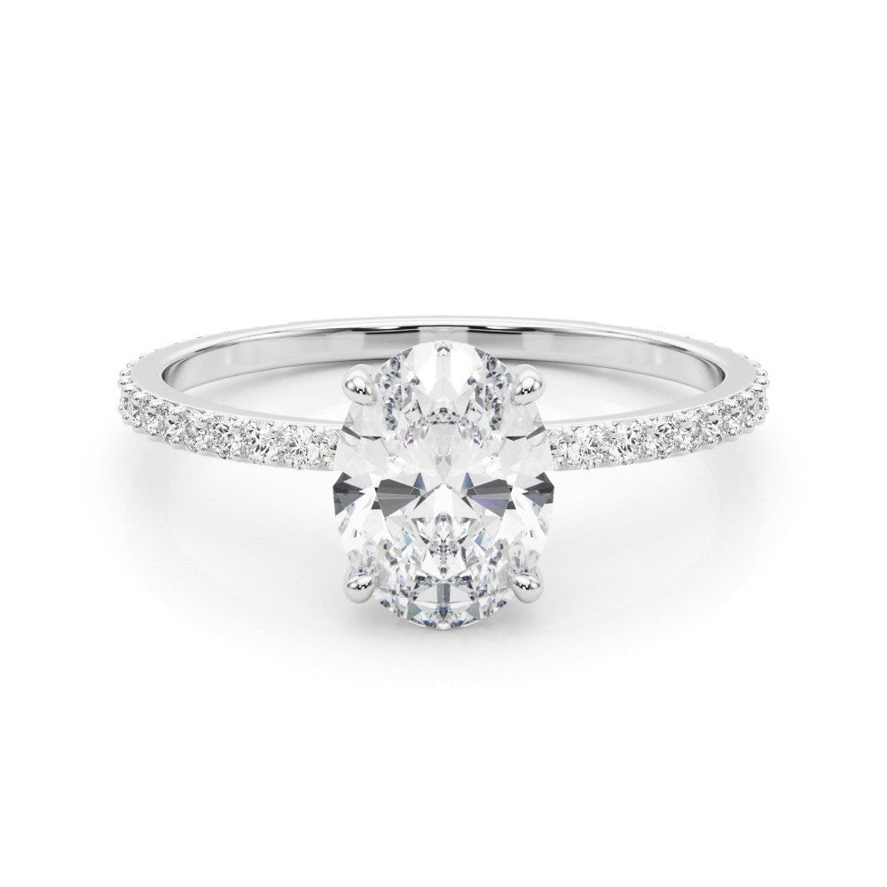 Sasha Oval Hidden Halo Engagement Ring - Balacia