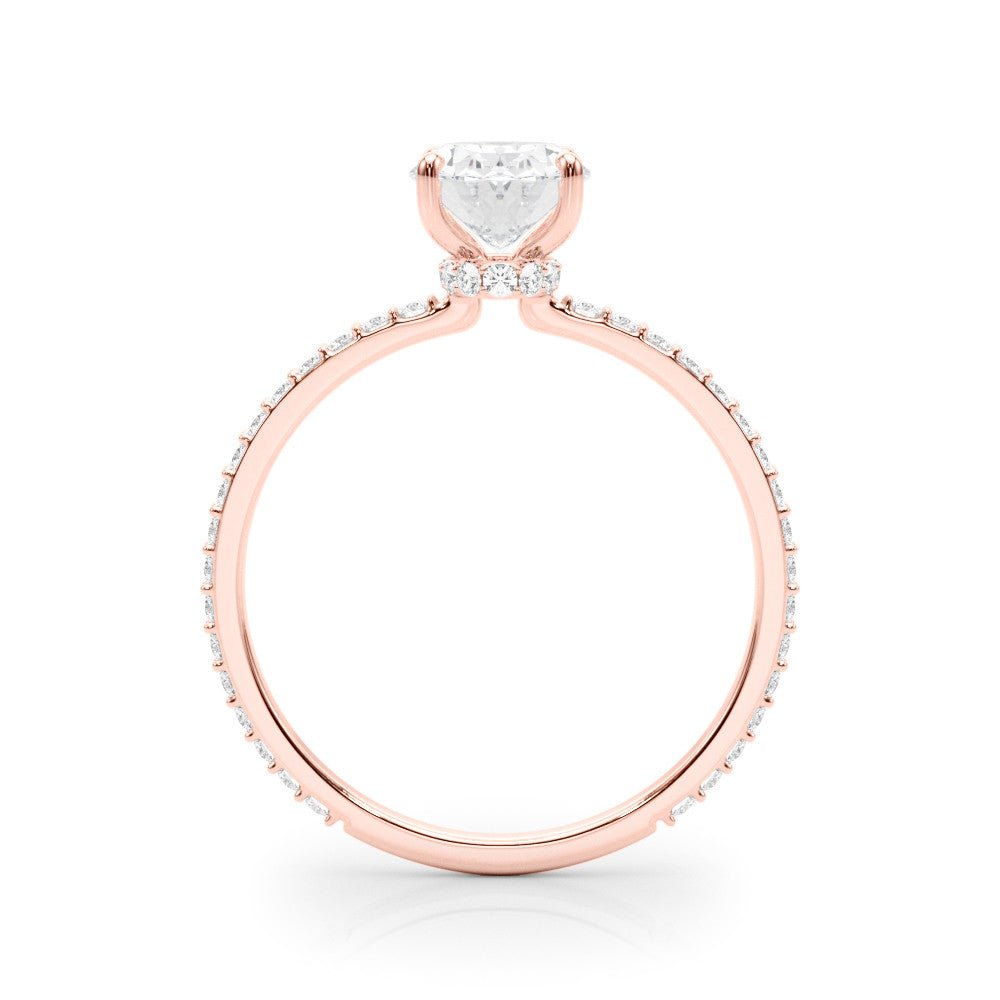 Sasha Oval Hidden Halo Engagement Ring - Balacia