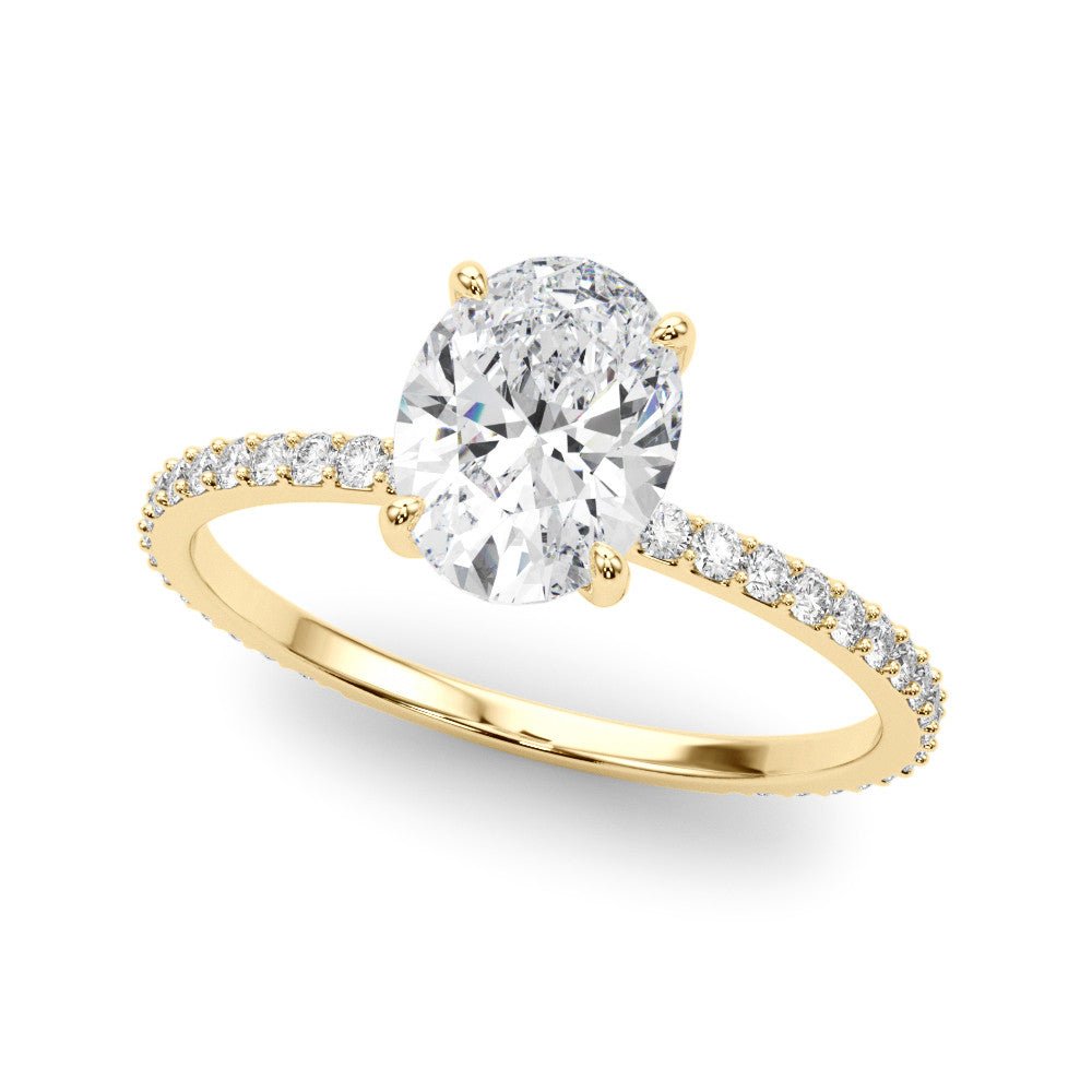 Sasha Oval Hidden Halo Engagement Ring - Balacia