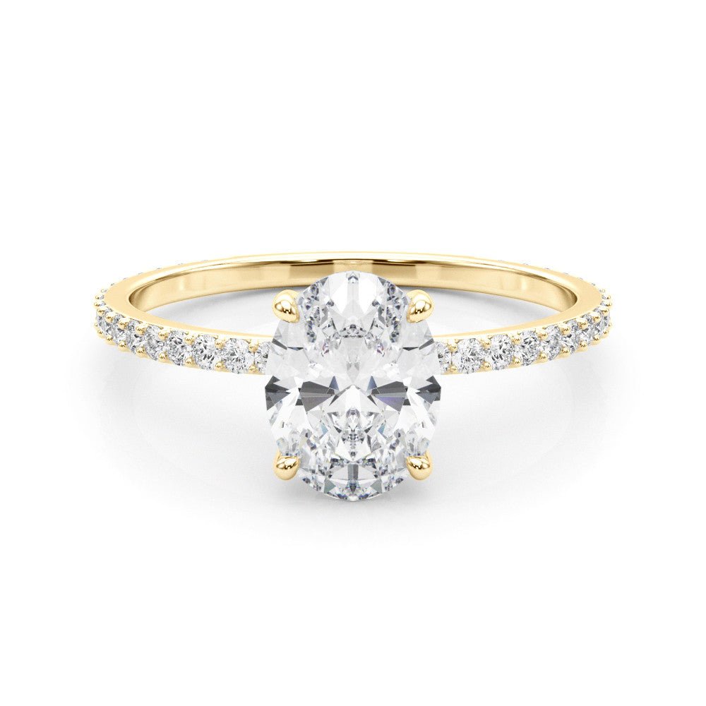 Sasha Oval Hidden Halo Engagement Ring - Balacia