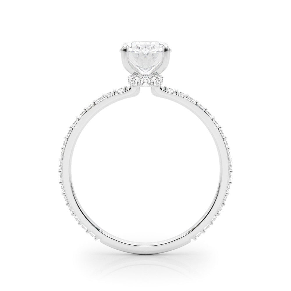 Sasha Oval Hidden Halo Engagement Ring - Balacia