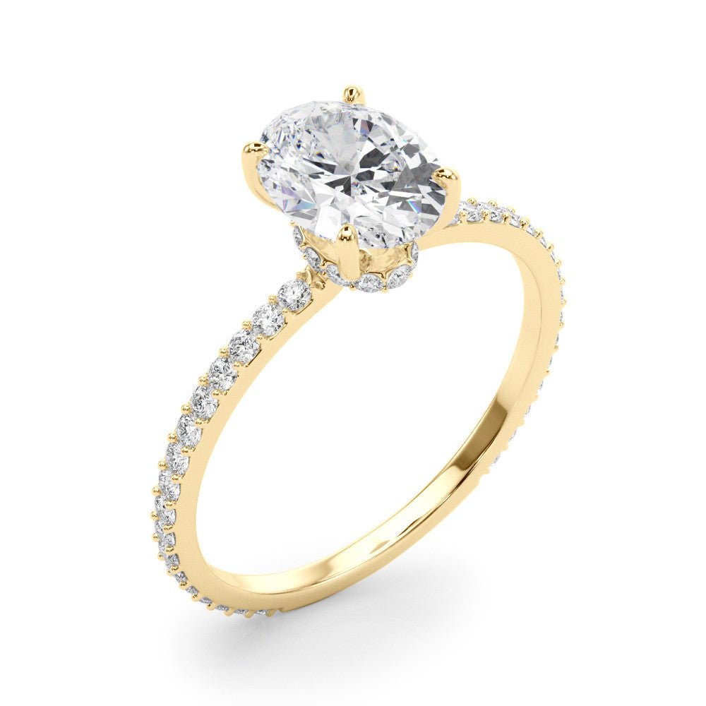 Sasha Oval Hidden Halo Engagement Ring - Balacia