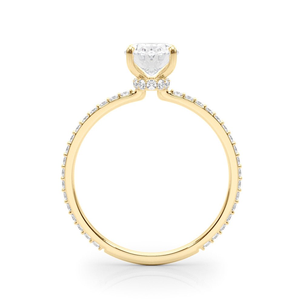 Sasha Oval Hidden Halo Engagement Ring - Balacia