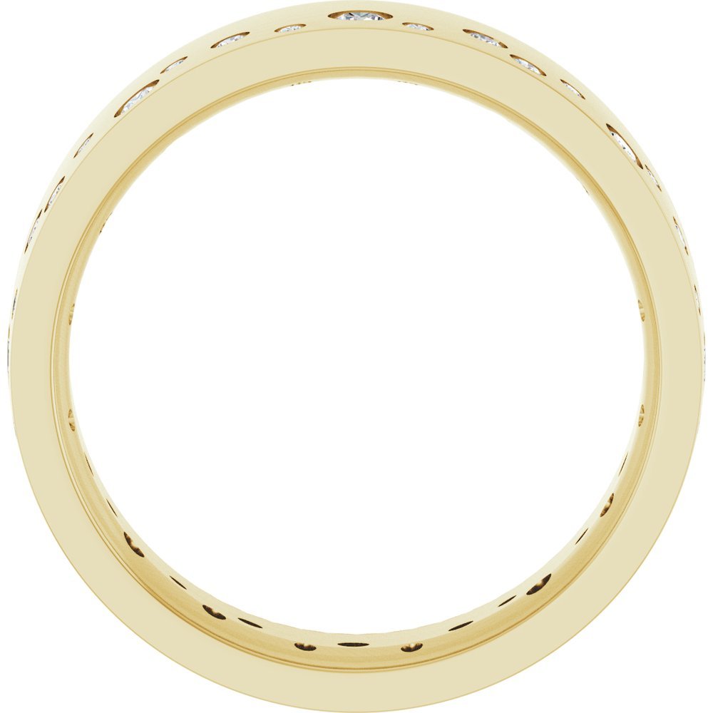 Round Natural Diamond Women's Wedding Band gold 4