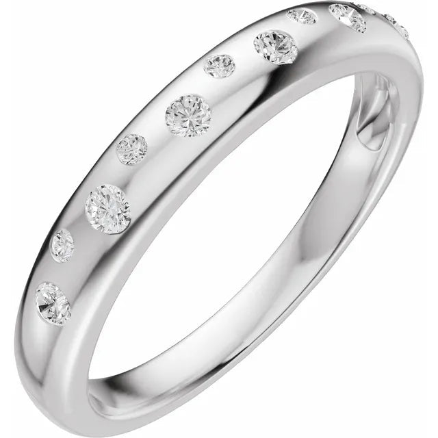 Scattered Diamonds Gold Cigar Band