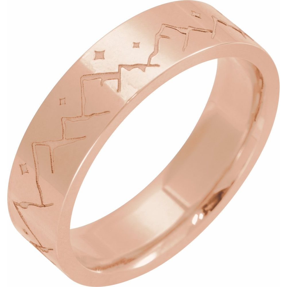Scenic Flat Women's Wedding Band rose gold