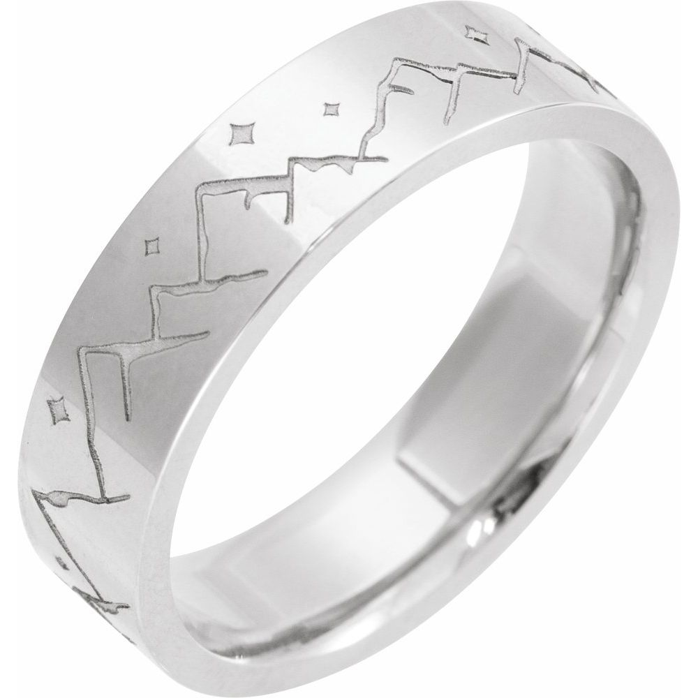 Scenic Flat Women's Wedding Band white gold
