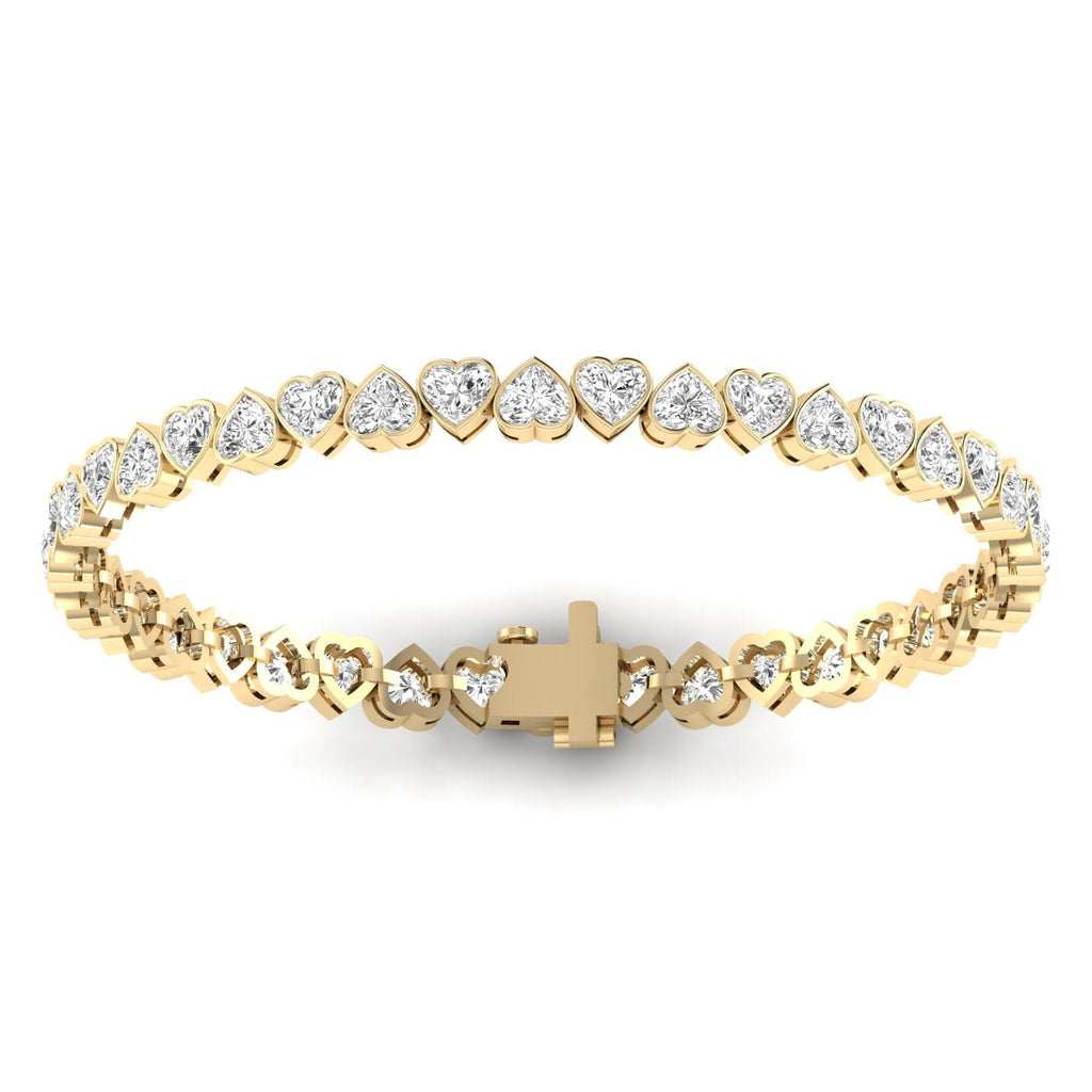 Sparkling Heart - Shaped Diamond Tennis Bracelet - Balacia