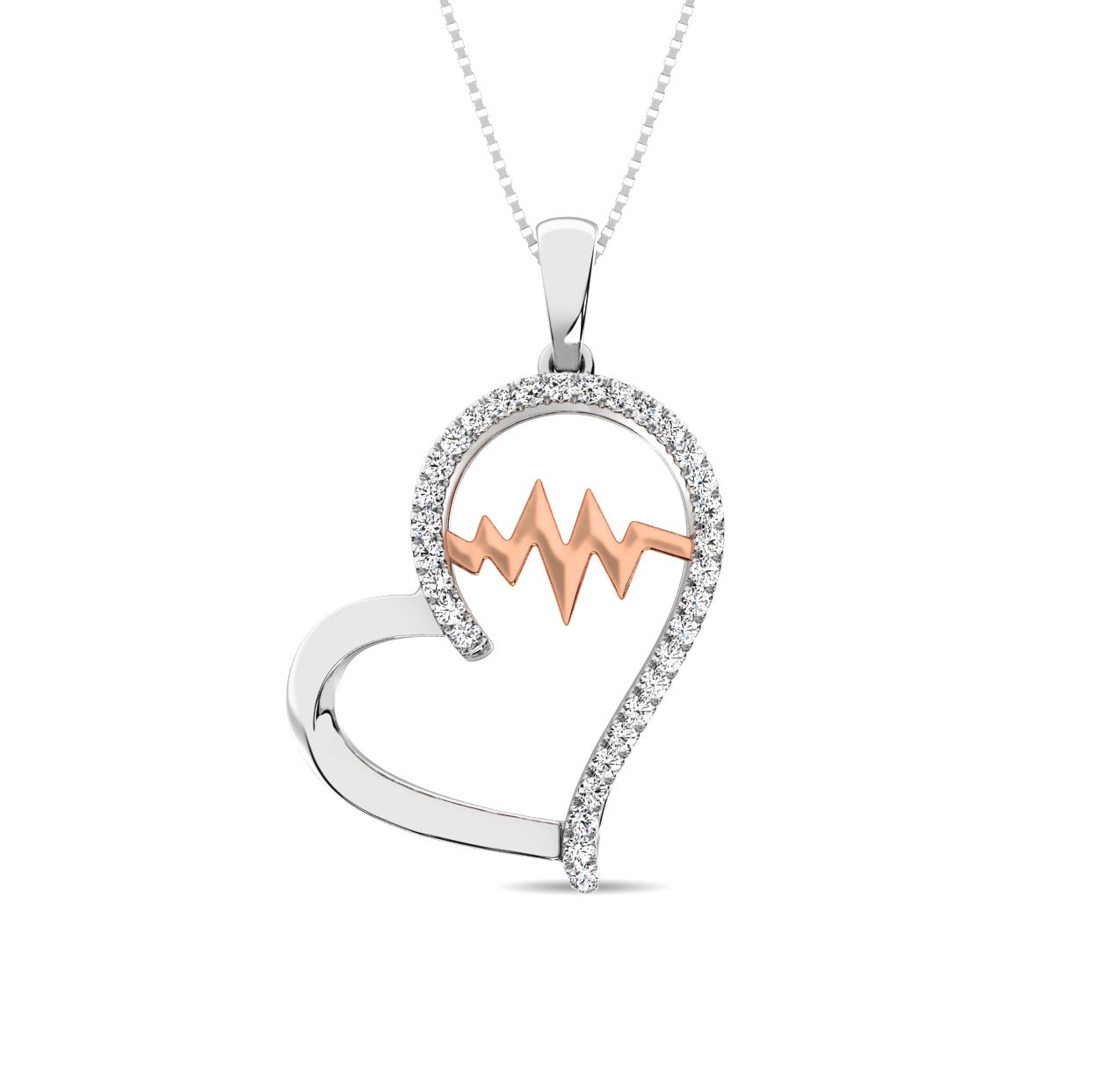 Sterling Silver 1/5 CT.TW. Glittering Beats Diamond Fashion Pendant - Balacia