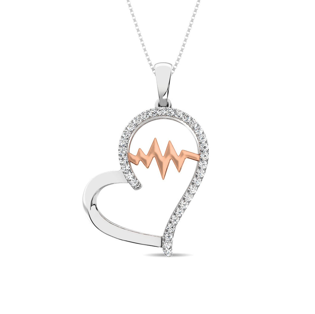 Sterling Silver 1/5 CT.TW. Glittering Beats Diamond Fashion Pendant - Balacia