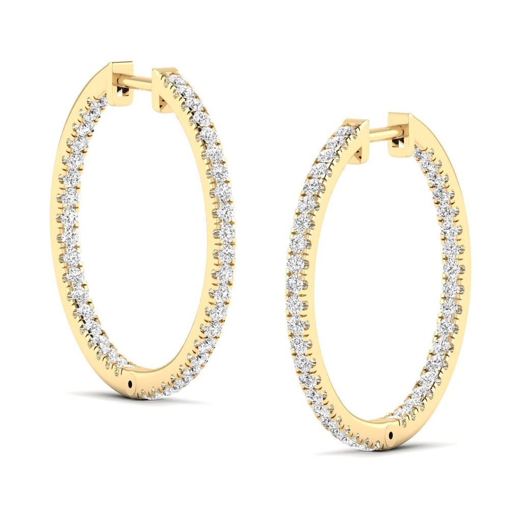 Stunning Diamond Hoop Earrings - Balacia