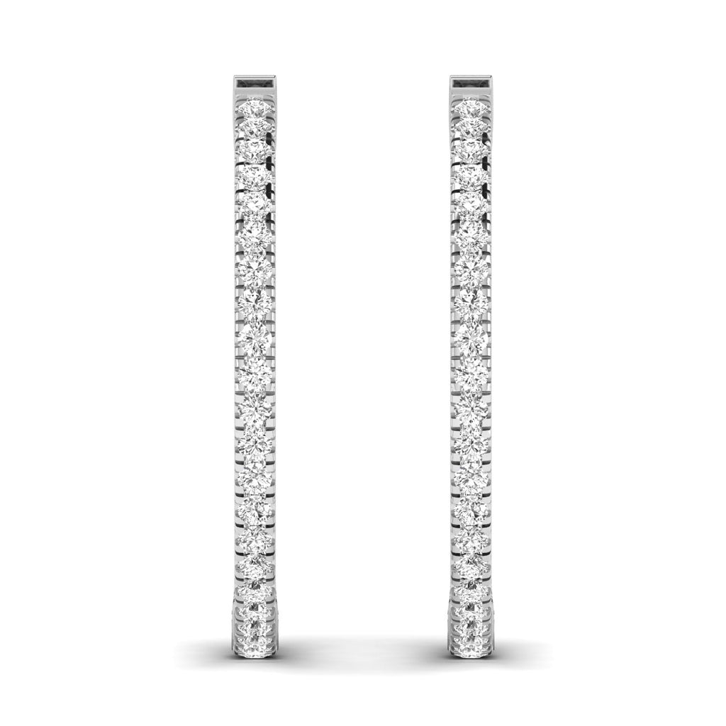 Stunning Diamond Hoop Earrings - Balacia