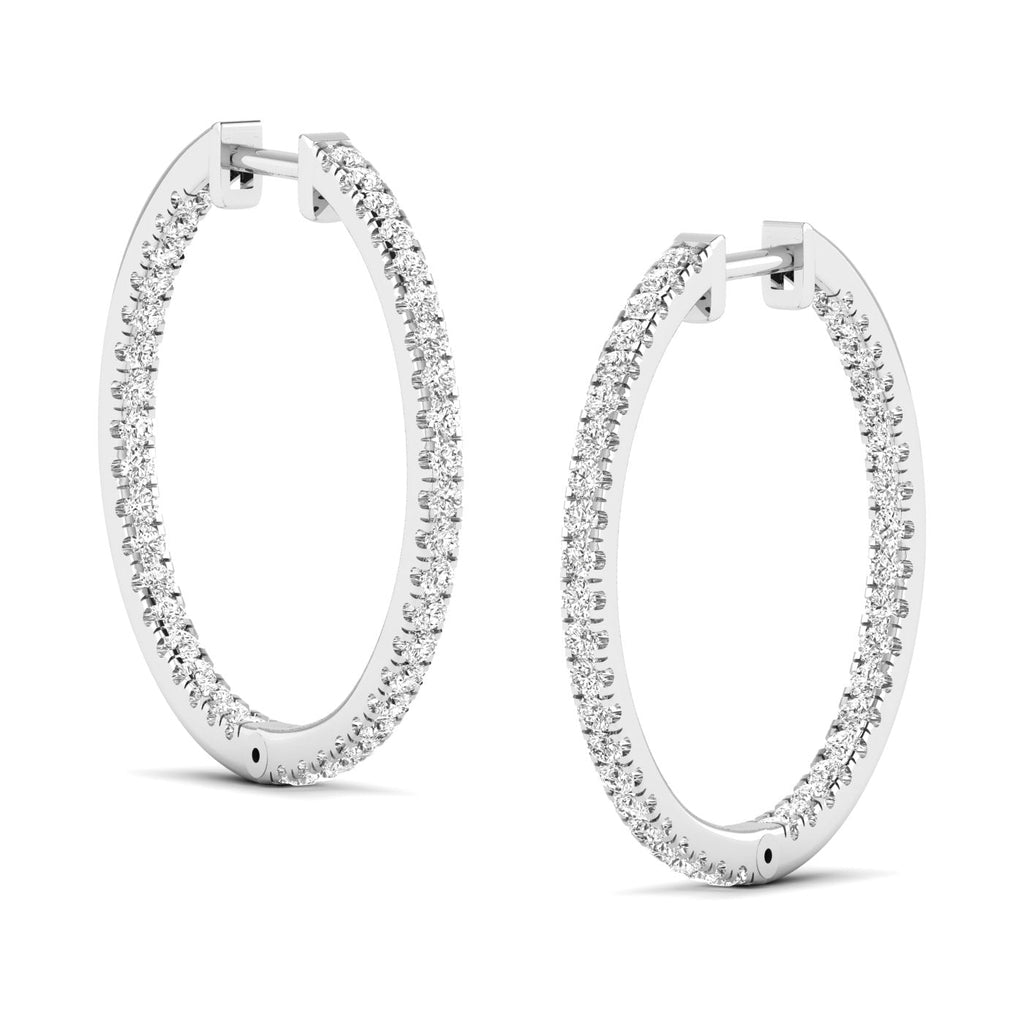 Stunning Diamond Hoop Earrings - Balacia