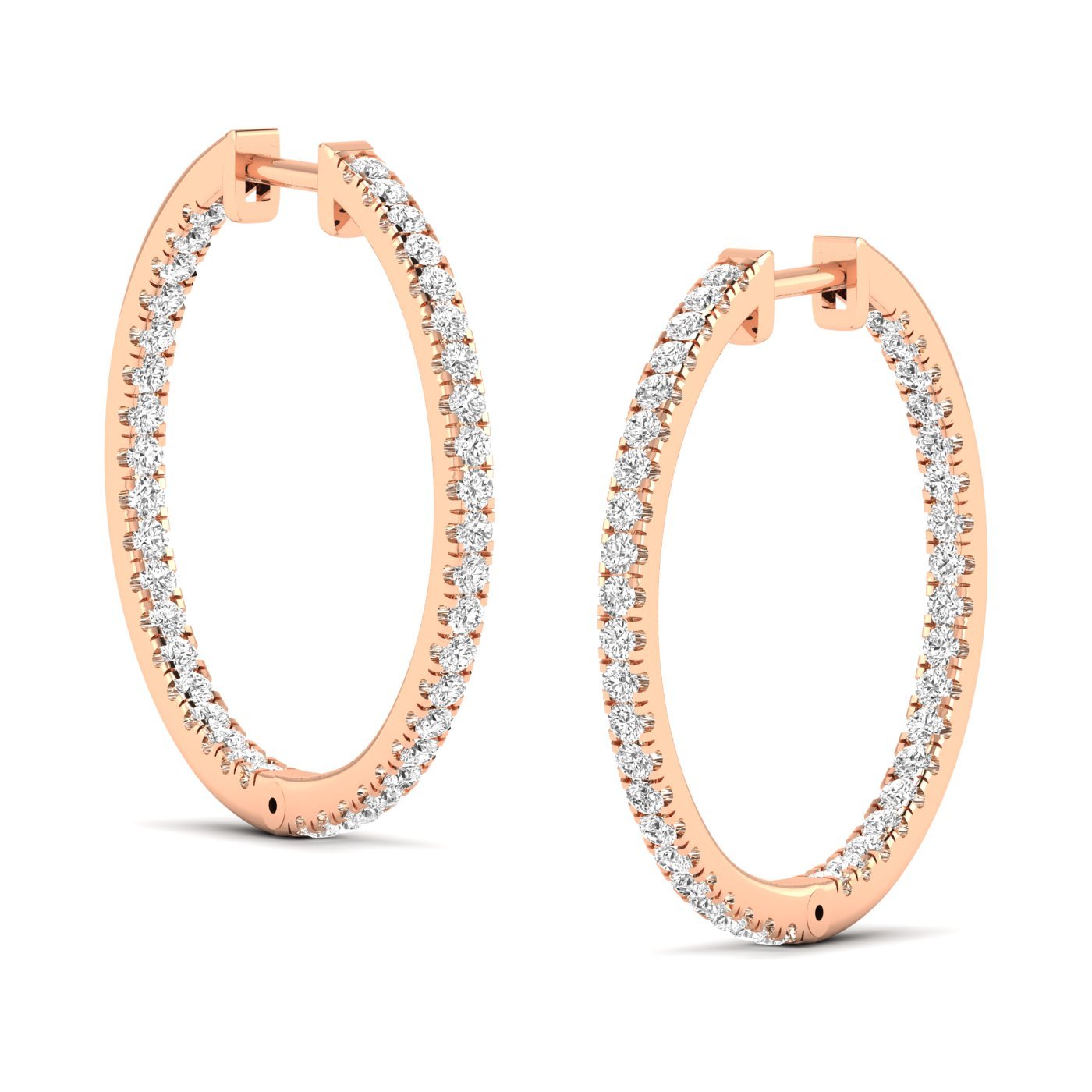 Stunning Diamond Hoop Earrings - Balacia