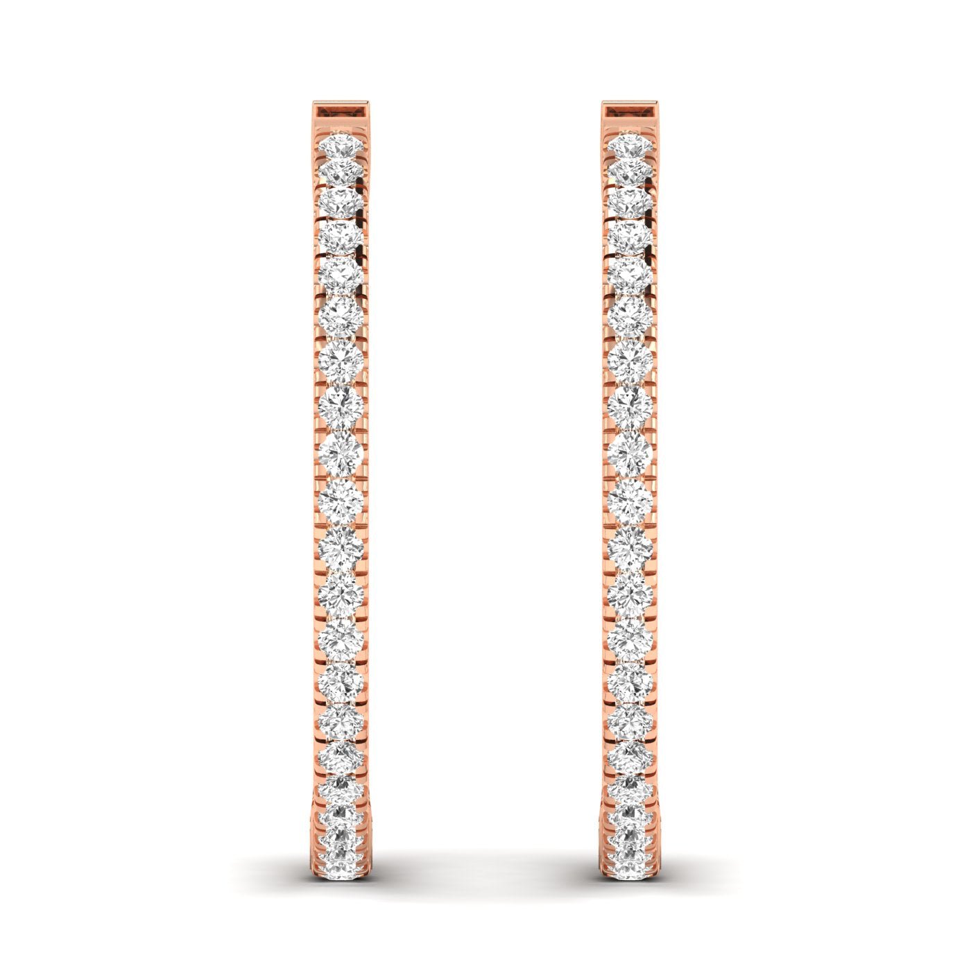 Stunning Diamond Hoop Earrings - Balacia