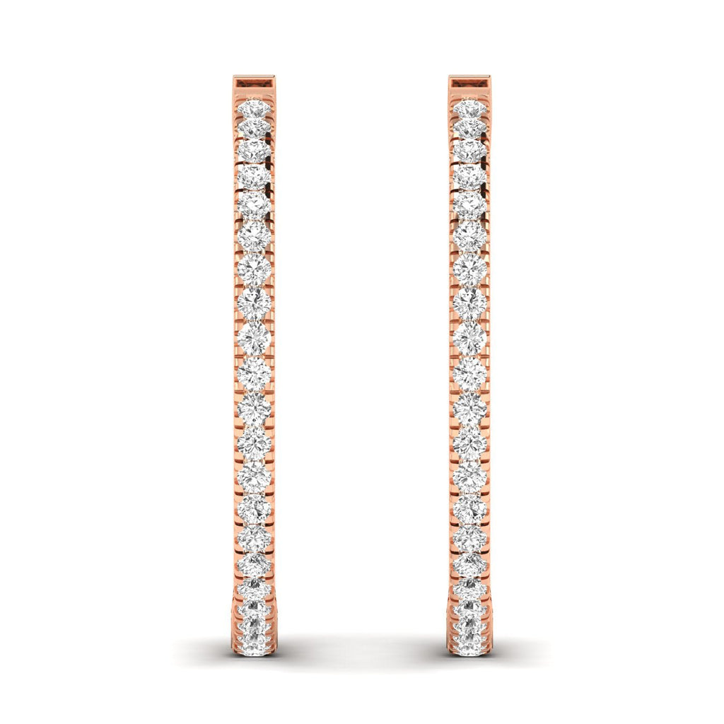 Stunning Diamond Hoop Earrings - Balacia